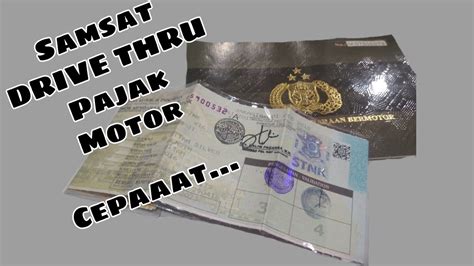 Syarat Bayar Pajak Motor Drive Thru Roda Part