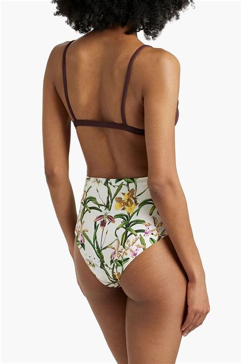 Agua By Agua Bendita Alicia Floral Print High Rise Bikini Briefs The