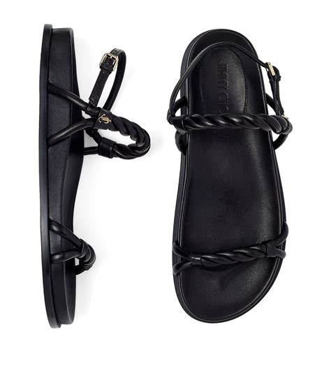 Womens Jimmy Choo Black Diosa Leather Sandals Harrods Countrycode