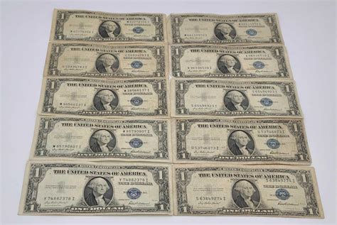 10x 1935-F $1 Silver Certificates; Group #1 | #3850231679