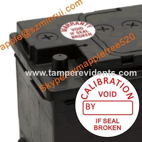 Custom Destructive Calibration Labelstamper Evident Qc Security Seals