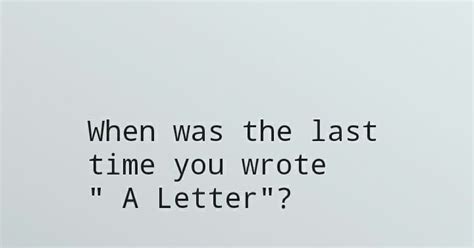 letter story