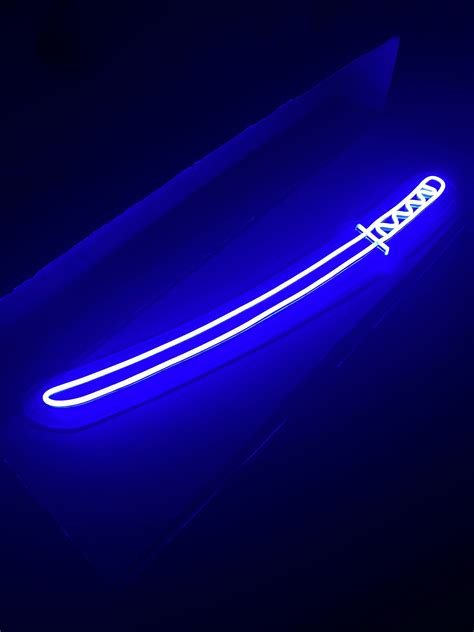 katana anime japan neon sign