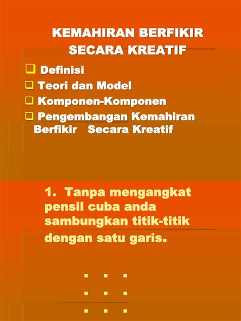 Pdf Kemahiran Berfikir Secara Kreatif Dokumen Tips