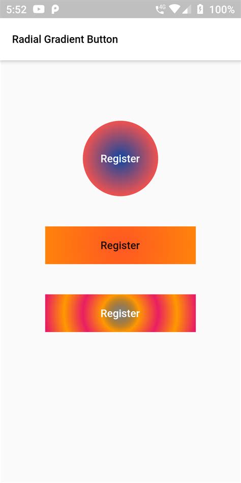 How To Create Radial Gradient Button Using Flutter Android