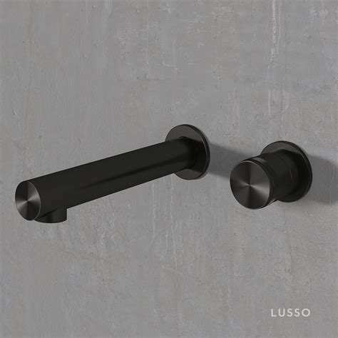 Urban Gunmetal Wall Mounted Basin Mixer Tap Lusso