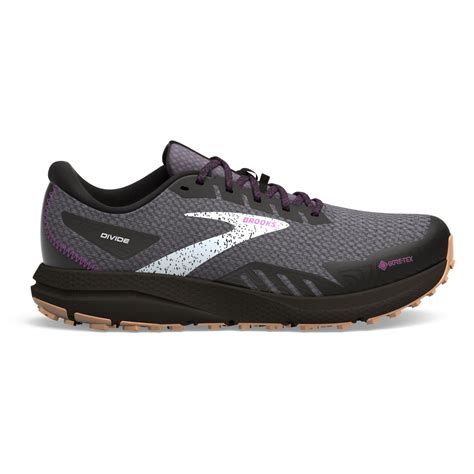 Brooks Divide Gtx Womens Trail Running Shoes Black Black Pearl