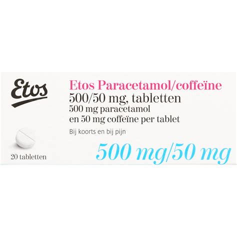 Etos Paracetamol Coffeïne 500 50 mg Tabletten 20 EA Etos