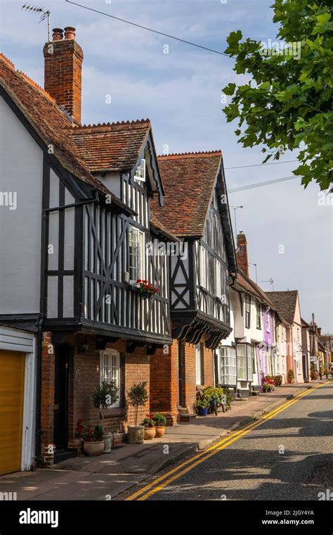 Essex Uk September 6th 2021 A View Down Castle Street In The Historic Market Town Of Saffron