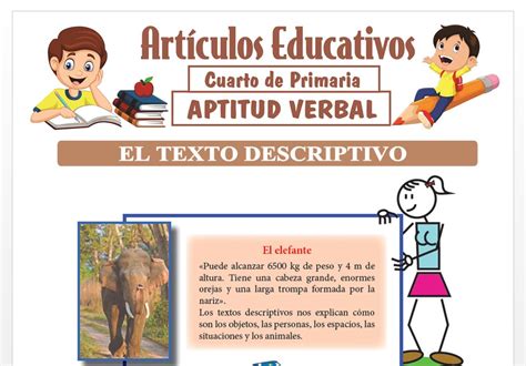 El Texto Descriptivo Para Cuarto De Primaria — Articulos Educativos