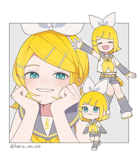 Kagamine Rin Vocaloid Drawn By Harunono Danbooru