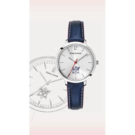 Montre Homme Pierre Lannier Lys E D Bracelet Cuir Bleu Suisses