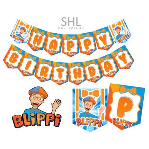 Customize Blippi Birthday Banner Theme Shopee Philippines