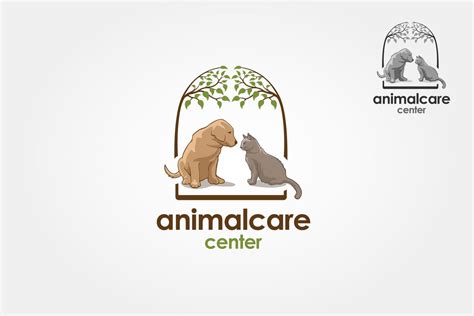 Animal Care Center Vector Logo Template Pets Logo Vector Illustration