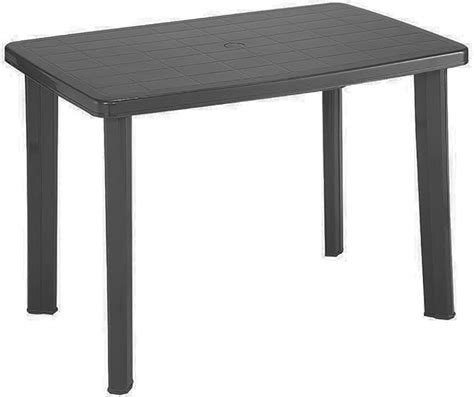 Mojawo Table De Jardin Plastique X Cm Anthracite Rectangulaire