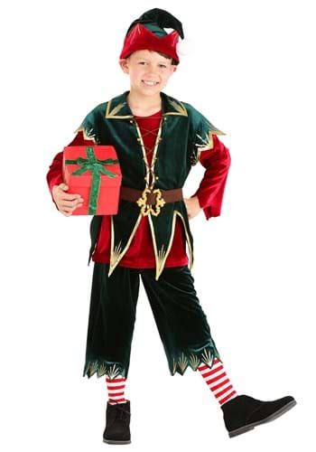 Deluxe Boys Holiday Elf Costume