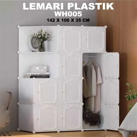 New Termurah Lemari Plastik Portable Lemari Pakaian Serbaguna