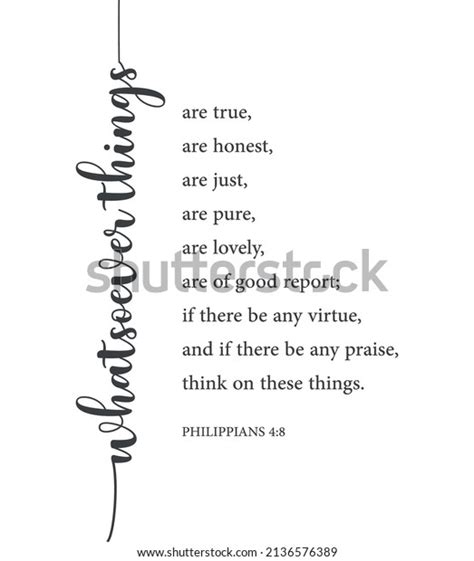 Philippians 48 Bible Verse Poster Scripture Stock Vector Royalty Free