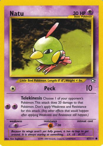 Natu Neo Genesis Bulbapedia The Community Driven Pok Mon