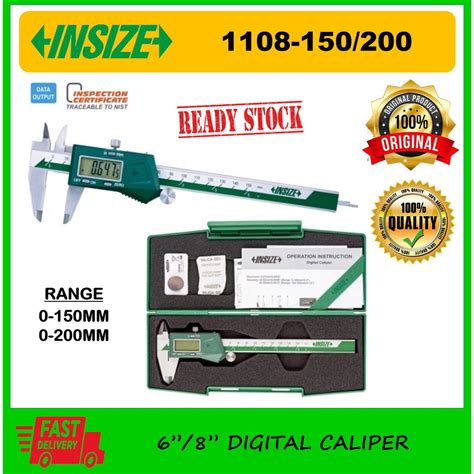 INSIZE 1108 150 1108 200 6 8 DIGITAL CALIPER 100 ORIGINAL