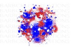 Red White Blue Airbrushed Backgrounds Star Burst Backdrop