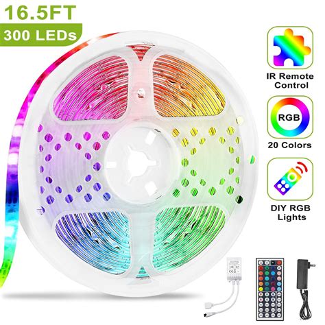 300 Leds Strip Lights 5m165ft 20 Colors Rgb Led Strip Ip65 Waterproof