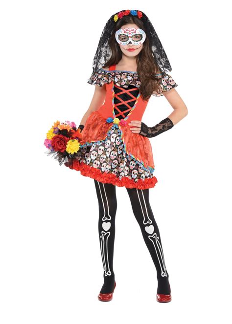 Sugar Skull Senorita Girls Costume - Holiday Costumes