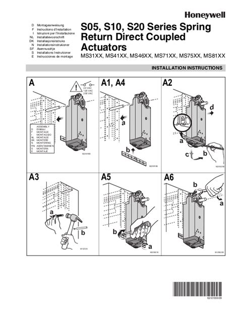 Honeywell S05 Series S10 Series S20 Series Installation Instructions