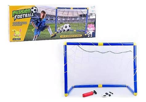 Arco De Fútbol 70x50 Con Pelota E Inflador Juguete Meses sin intereses