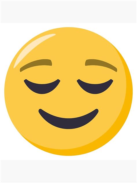 "JoyPixels™ Relieved Face Emoji" Poster by joypixels | Redbubble