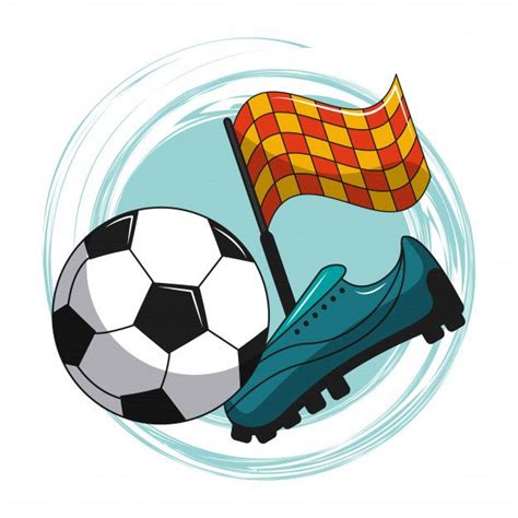 Elementos de dibujos animados de futbol ... | Premium Vector #Freepik # ...