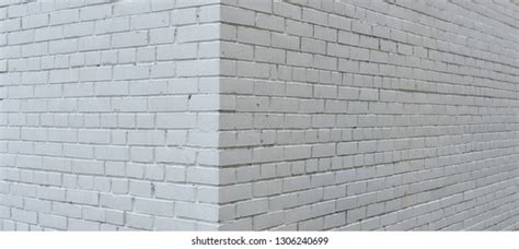 House Corner Brick Wall Painted White Stock Photo 1306240699 | Shutterstock