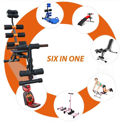 6 In 1 Home Gym Abdominal Machine Six Pack Care Ab Rocket Core Exercise