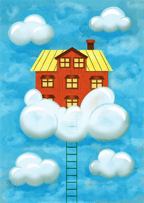 House in the clouds on Behance