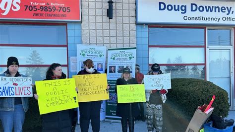 Four Points Rally In Barrie In Front Of Local Mpp Offices And At City