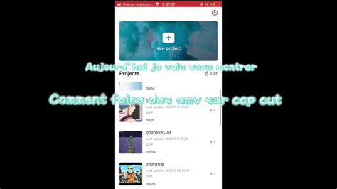 Tuto Comment Faire Des Edit AMV Sur Cap Cut YouTube