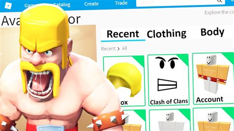 Making Clash Of Clans Barbarian A Roblox Account Clash Royale Clash Mini Youtube