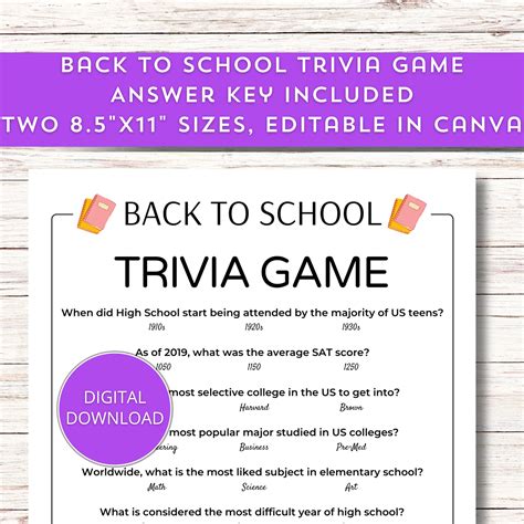 School Trivia, Fun Trivia Quiz, Trivia Questions, Trivia Cards, Trivia Game Night, Games High