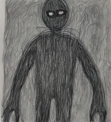 Tall Dark Figure Sketch, Shadow Figure Sketch created with Generative ...