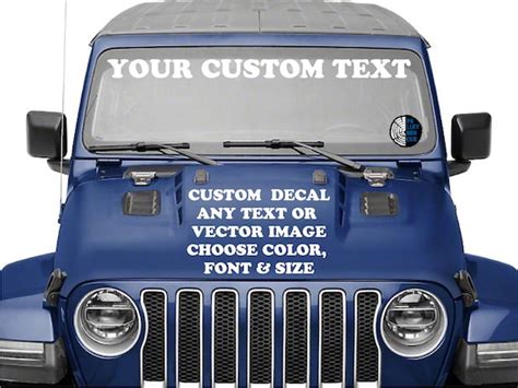 Custom Jeep Wrangler Windshield Banner Vinyl Decals Any Etsy