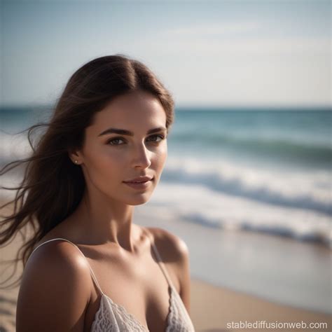 Women On Beach Photo Stable Diffusion Online