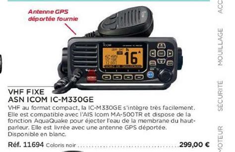 Promo Vhf Fixe Asn Icom Ic M330ge Chez Uship ICatalogue Fr