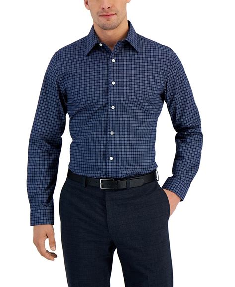 Club Room Mens Slim Fit Deco Check Dress Shirt Created For Macys