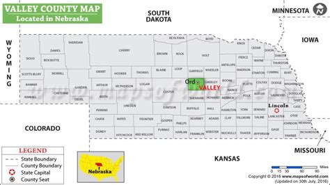 Valley County Map, Nebraska