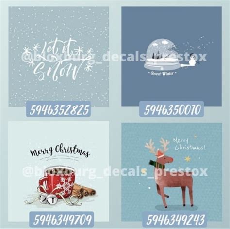 Aesthetic Christmas Bloxburg Decals