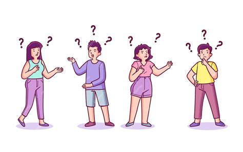 Free Vector Hand Drawn People Asking Questions Illustration