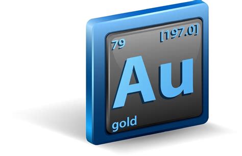 Gold Chemical Element Chemical Symbol With Atomic Number And Atomic