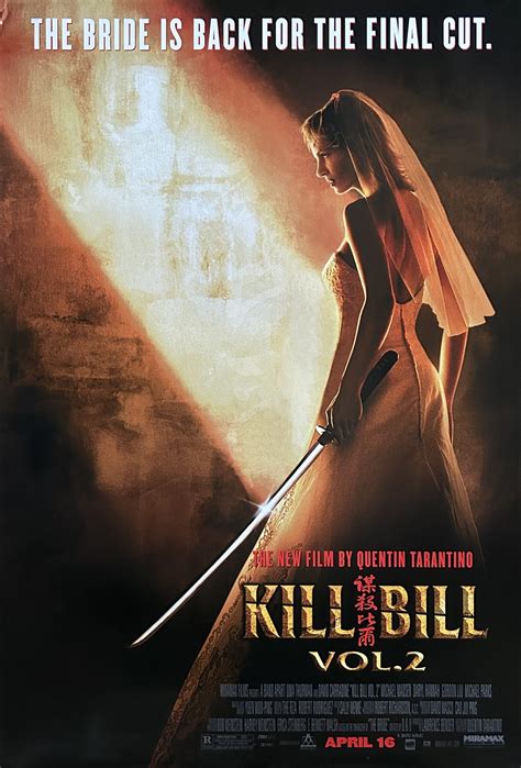 Original Kill Bill Volume 2 Movie Poster Quentin Tarantino Martial