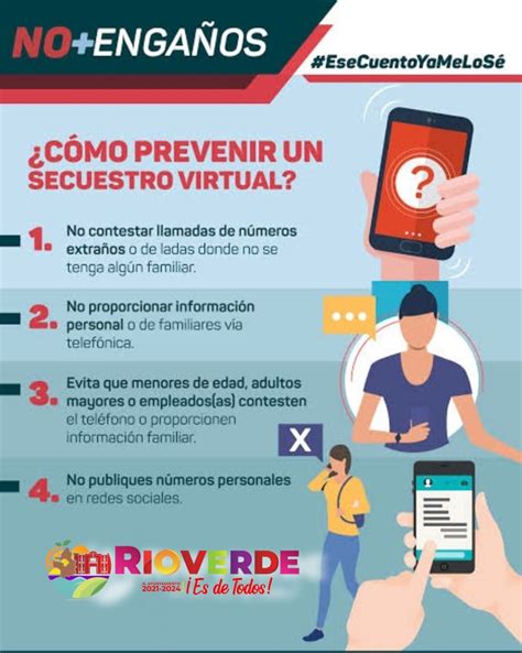 No más engaños cómo prevenir El Secuestro Virtual campaña de