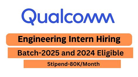 Qualcomm Engineering Intern Hiring 2024 Off Campus Hiring 2024 2025 And 2024 Batch